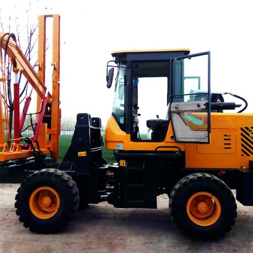 鏟車式護欄打樁機